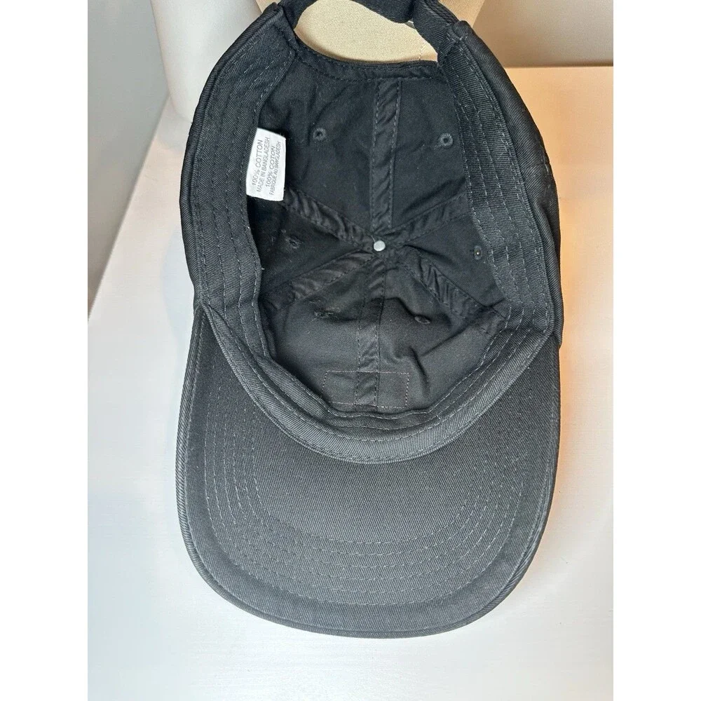LGNDS Slideback Baseball Cap Black One Size Adjustable Dad Hat Cotton